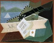 Juan Gris Guitar in front of the sea oil painting